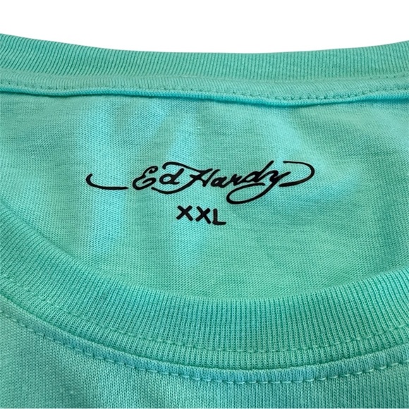 NWT Ed Hardy T Shirt Throwback Rhinestone Y2K Size XXL - Picture 4 of 6